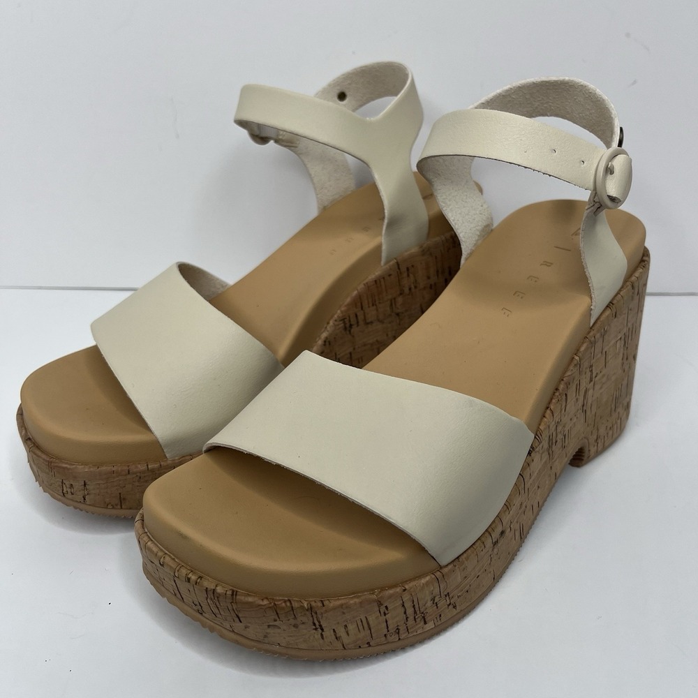 Reef Sunset Sayulita Chunky Platform Sandals Cream Women's 8.5 Beach - Picture 2 of 11